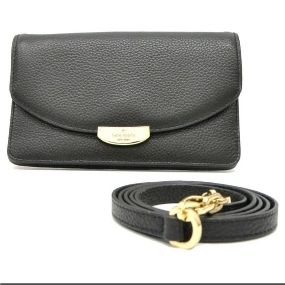 Kate Spade pebbled black leather crossbody bag NWOT